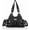158#1-BLACK, variant on Purses for Women Small Hobo Shoulder Bags Vagen Leather Multi-Pocket Tote Bag with Zipper