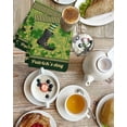 thumbnail image 4 of Happy St. Patrick's Kitchen Dish Towels for Drying Dishes Set of 2, Green Shamrock Shoots Coin Vintage Country Waffle Weave Microfiber Hand Tea Bathroom Towels Quick Dry & Absorbent Towel 15.7x23.6, 4 of 7