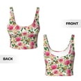 thumbnail image 4 of Yiaed Rose Flowers Print Ladies Waistcoat Women Sports Vest Vest Sports Women Sports Top Yoga Vest for women-X-Large, 4 of 8