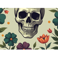 thumbnail image 3 of Skull Themed Floral Banner Backdrop Background Party Decorations for Halloween Events Photography Props Festival Celebrations, 3 of 7