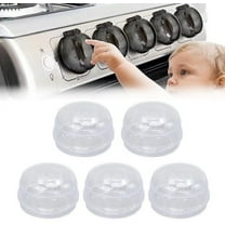 Gas Stove Knob Covers, Universal Child Safety Protectors for Oven Dials, Heat Resistant Transparent Guard with Secure Adhesive, Easy Install Kitchen Safety Barrier