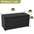 thumbnail image 2 of Dextrus Outdoor Waterproof 120 Gallon Resin Deck Box, Black & Brown, 2 of 7