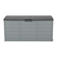 thumbnail image 4 of YYAo 75gal 260L Large Deck Box, Outdoor Storage Box for Patio Furniture,Garden,Cushions Toys Lockable Seat,Gray, 4 of 11
