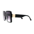 thumbnail image 3 of Womens Rimless Mod Luxe Rhinestone Metal Engrave Butterfly Designer Sunglasses Black Smoke, 3 of 4