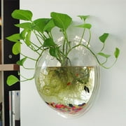 goowrom Wall-Mounted Glass Flower Pot Globe Shape Hanging Vase Planter