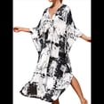 thumbnail image 3 of Vestido Caftán con Estampado Animal para Mujer, Talla Grande, para Playa, Verano 2025 Color de la Tinta Talla Única, 3 of 10