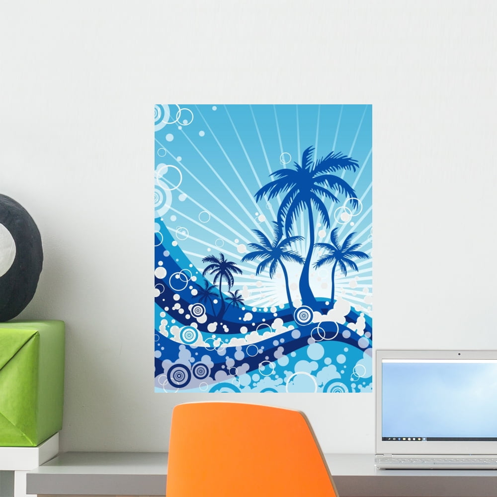Ocean Waves Wall Mural by Wallmonkeys Peel and Stick Graphic (18 in H x 14 in W) WM34969