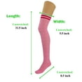 thumbnail image 4 of 1 Pair Over Knee Thigh High Knitted Socks for Women Warm Stocking Long Boot Socks - Pink, 4 of 10