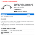 thumbnail image 2 of Spark Plug Wire Set - Compatible with 2009 - 2010 Jeep Commander 3.7L V6, 2 of 2