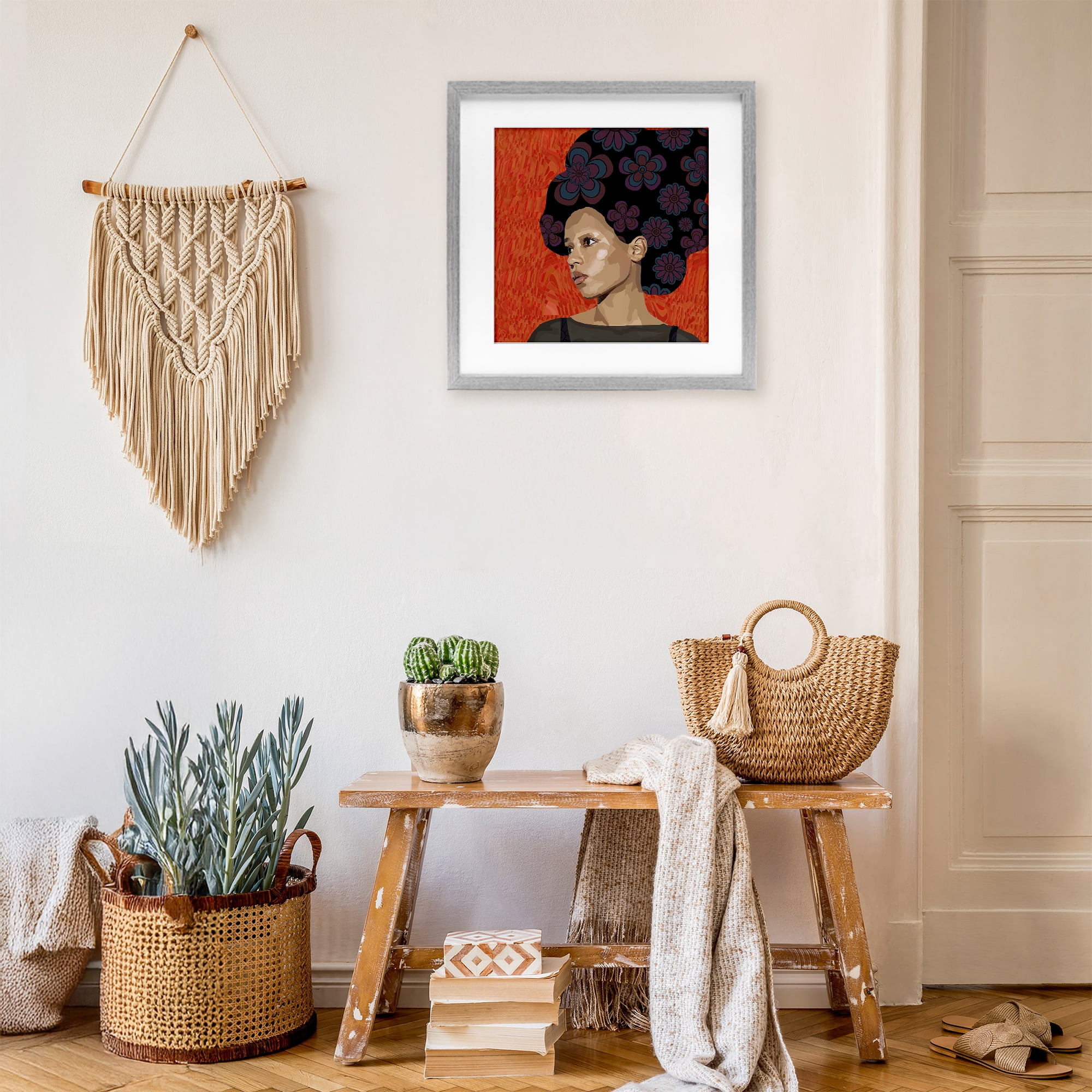 Stupell Industries Portrait Of A Dreamer Gray Framed Print Under Glass, design by Lynnda Rakos