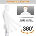 thumbnail image 3 of FreeLung Adjustable Plastic Metal, Display Dress Male Full Body Mannequin, 73", White, 3 of 6