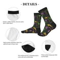 thumbnail image 4 of KLL Mardi Gras6 Print Cool Socks Men's Women's Crew Socks Funny Crazy Novelty Stockings, 4 of 7