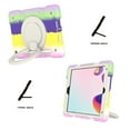 thumbnail image 6 of iPad 9th/8th/7th Generation Case, iPad 10.2 Case 2021/2020/2019 Military Grade Shockproof Silicone w/Pencil Holder - Stand - Handle - Shoulder Strap 360 Degree Swivel Handle Rugged Case,Rainbow Purple, 6 of 8