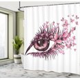 thumbnail image 5 of Ambesonne Butterfly Shower Curtain, Woman Eyelashes, 69"Wx70"L, Pale Pink Purple, 5 of 5