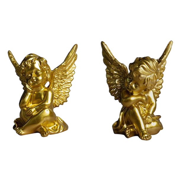 Figuritas de Ángel de Cupido, decoración bonita de Ángel de estilo europeo, decoración para la habitación del hogar, 1 par