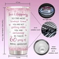 thumbnail image 5 of 60th Birthday Gifts for Women Tumbler, 60th Birthday Gift Ideas, Gifts for 60 Year Old Woman, Happy 60th Birthday Gift Mug, Gift for Turning 60 Years Old, 60 Birthday Decoration Coffee Cup 1PC, 5 of 6