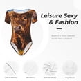 thumbnail image 4 of Balery Cloud Sky Sunflower Cow Body de cuello redondo de manga corta para mujer Tops de manga corta Tops básicos-X-Large, 4 of 7