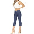 thumbnail image 5 of Women's 3 Pack Casual Comfy Slim Pocket Jeggings Jeans Capri Pants, 5 of 7