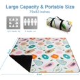 thumbnail image 2 of Picnic Blanket Extra Large(79" x 82"), 3-Layer Thickening Camping Blanket, Machine Washable Outdoor Blanket, Wear-Resistant, Soft and Comfortable, Sandproof Beach Mat for Beach, Park, Lawn(Avocado), 2 of 6