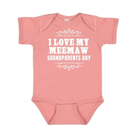 

Inktastic Grandparents Day I Love My Meemaw Gift Baby Boy or Baby Girl Bodysuit