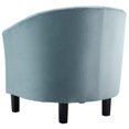 thumbnail image 3 of Modern Contemporary Urban Design Living Room Lounge Club Lobby Tufted Armchair Accent Chair, Velvet Fabric, Light Blue, 3 of 6