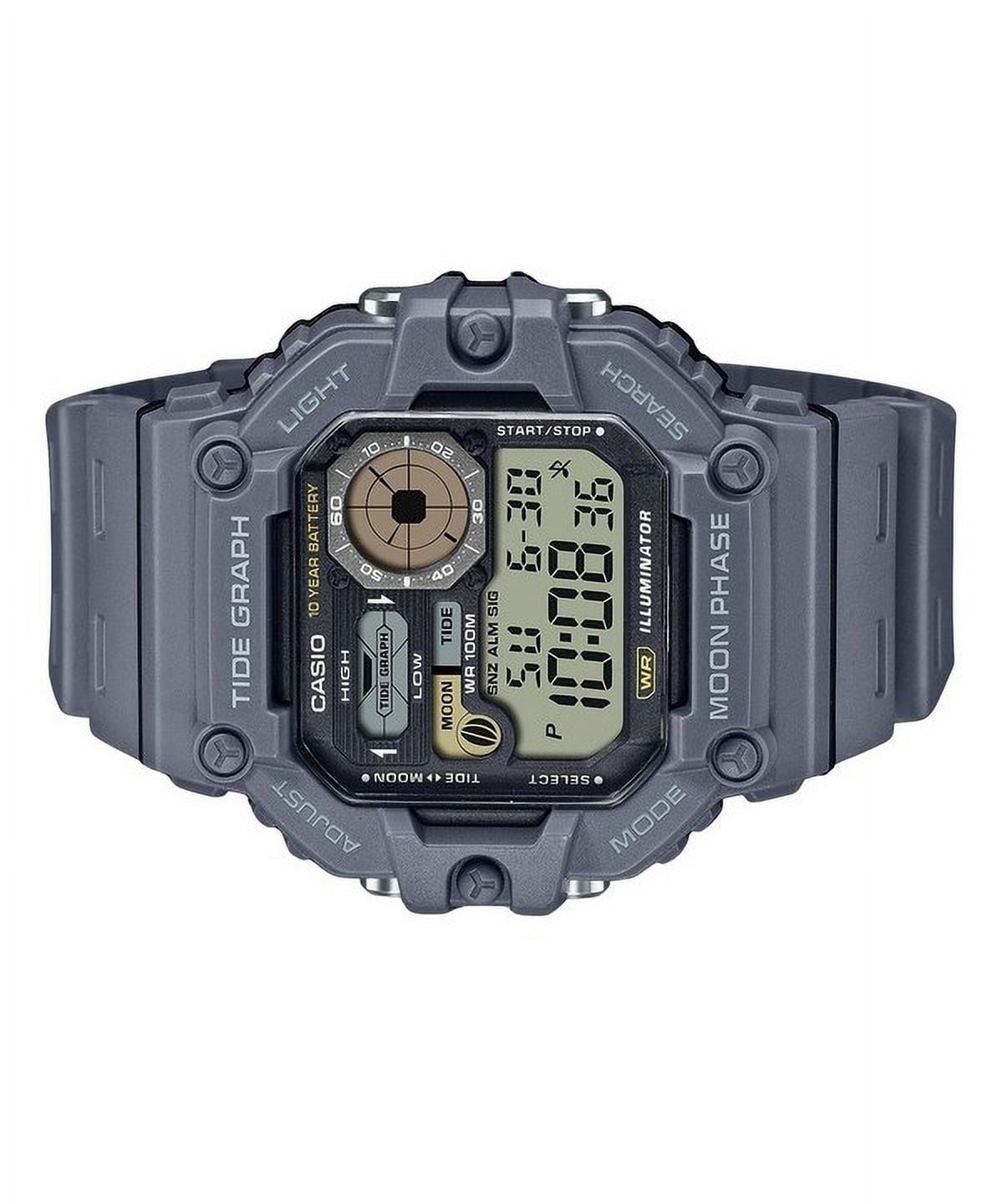 Casio Standard Digital Graph Moon Phase Resin Strap Quartz WS-1700H-8AV 100M Men's Watch