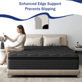 thumbnail image 6 of 14 Inch Full Size Euro Top Hybrid Mattress, Medium Firm, Grey, Bed in a Box, Individual Pocket Springs, Back & Lumbar Support, Motion Isolation, Pressure Relief, 6 of 9
