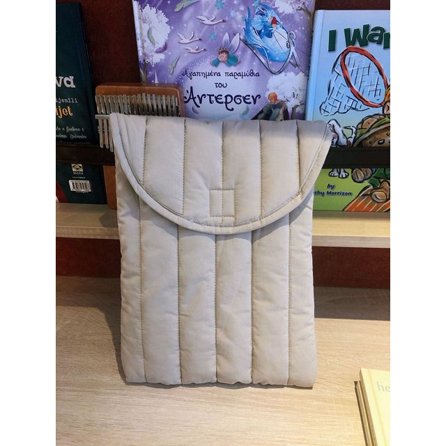 Bolsa para portátil de algodón bordada de doble cara, ligera, para niñas