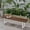Brown white#BRNMP1, variant on Dining Benches Dining Bench, Acacia Wood with Iron Legs, Modern, Contemporary, Dark Brown and White, Wash,Wooden Dining Benches