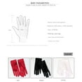 thumbnail image 2 of Ladies Short Sunscreen Satin Satin Glove Dance Performance Gloves Etiquette Gloves Red, 2 of 8