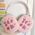 thumbnail image 7 of Furry Plush Case for AirPods Max Colorful Laser Letters It's ok, Winter Warm Soft Fluffy Fur Headphones Protective Cover Shell for Women Girl Accessories for Apple AirPods Max 2024, 7 of 7