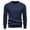 Navy, variant on Dolkfu Casual Fall Sweaters for Men 2025 Black Cable Knit Sweater Mens Basic Solid Crew Neck Pullovers L