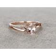 thumbnail image 2 of HeartsAndYou 1.61ct Natural Peach Morganite Engagement Ring 14k SOLID Rose Gold Split Shank, 2 of 9