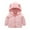 Pink, variant on Godderr Kids Toddler Fleece Jacket Baby Ear Hooded Warm Coats Boys Girls Spring Fall Zipper Tops Solid Color Thickened Outwear 6 Months - 6 Years