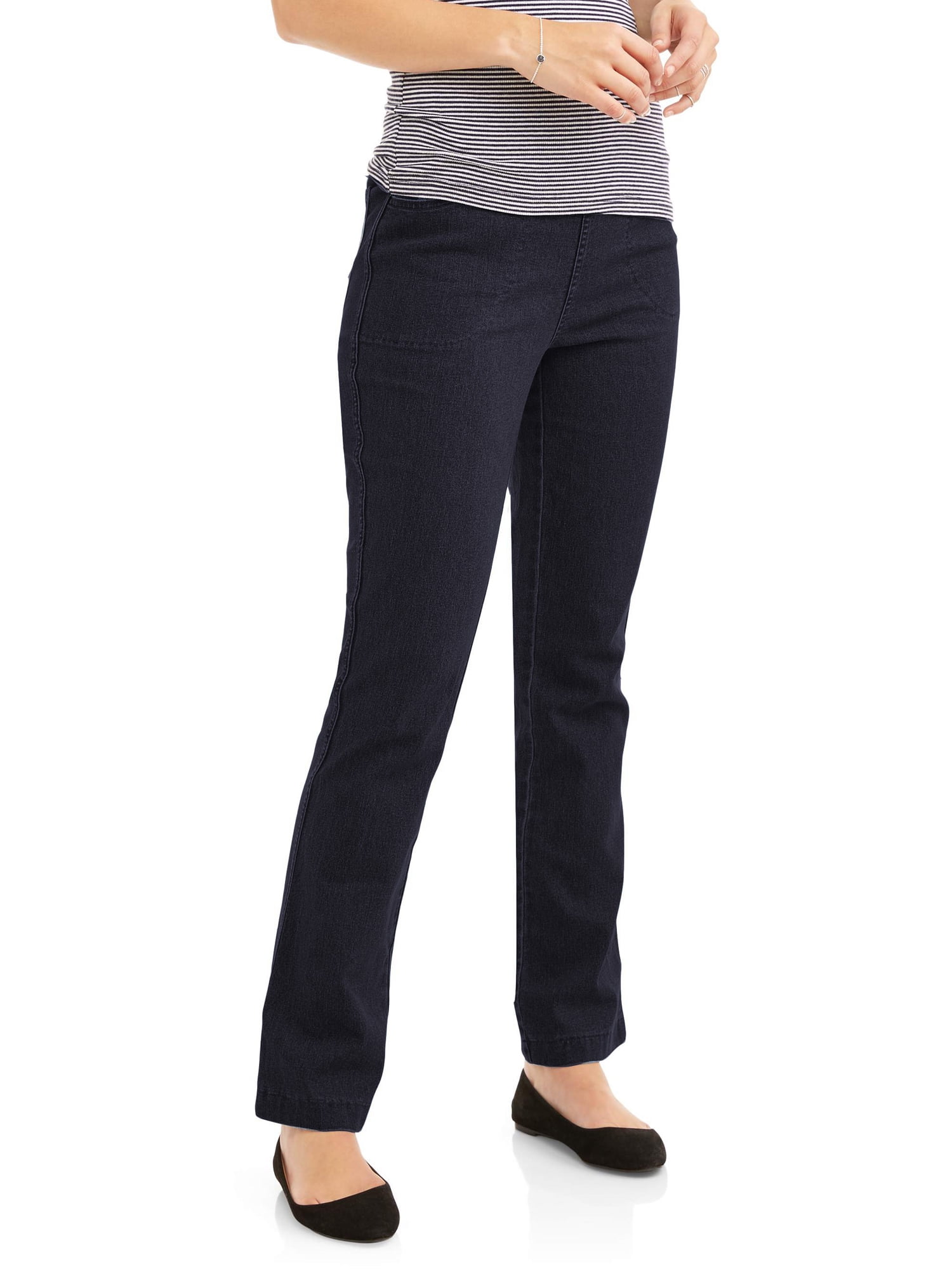 4 Pocket Stretch Pull On Bootcut Jeans 