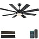 thumbnail image 1 of Ventilador de techo Kviflon de 52 pulgadas con luz LED y control remoto, 1 of 9