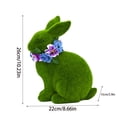 thumbnail image 3 of Luoshdecor Flocked Bunny Easter Decorations,Artificial Green Moss Rabbit Sculpture Easter Decoration Party Gifts Table Graden Home Decoration, 3 of 6