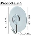 thumbnail image 3 of 1 Pcs Suction Cup Hooks,Heavy-Duty Suction Cup Hooks,Transparent Adhesive Hooks For Bathroom Shower Tile Glass Window,No Drill Hooks,Removable & Reusable Suction Cups With Metal Hooks,(Clear,1.57 in), 3 of 8