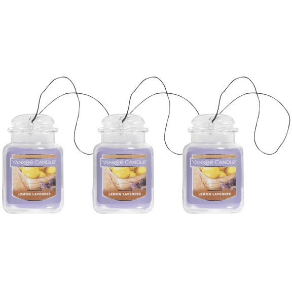 Yankee Candle Car Jar Ultimate, Lemon Lavender, 0.96 oz 3 Pack