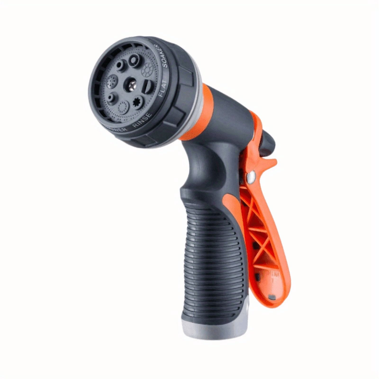 Heavy Duty Garden Hose Nozzle with 8 Adjustable Watering Patterns, Multifunctional High Pressure Sprayer for Lawn, Garden Care, and Vehicle Washing