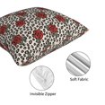 thumbnail image 4 of Throw Pillow Covers, Leopard print Rose Soft Square Pillow Cases with Invisible Zipper for Couch Bed Sofa, Farmhouse Fall Home Decor 18"x18", 4 of 7