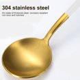 thumbnail image 3 of 4Pcs Stainless Steel Flatware Set Fork Spoons Coffee Spoon Kitchen Tableware for Home Hotel Restaurant, Blue + Golden, 3 of 9