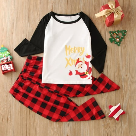 

Christmas Gifts Family Pajamas Christmas Pajamas Decorative Pajamas Set With Various Patterns Wool Black 4-5 Years