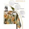 thumbnail image 3 of Yellow Orange Spring Floral Tablecloth Rectangle Table Cloths 54x108, Waterproof Tablecloth Outdoor Table Cloth, Summer Botanical Tulip Vintage Washable Table Cover for Kitchen Dinning Party, 3 of 8