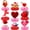 Red, variant on KatchOn, Red Valentines Centerpieces for Tables -, Pack of 9 | 3D Valentine Honeycomb Centerpiece, Valentines Day Table Decorations, | Valentine's Day Table Toppers for Valentines Day Decorations