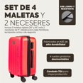 thumbnail image 2 of Set de 4 Maletas de Viaje Rígidas 20 y 18 Pulgadas con 2 Neceseres de 11 Pulgadas Equipaje Ligero con Ruedas 360 y Candado TSA Seraphiel, 2 of 6