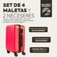 thumbnail image 2 of Set de 4 Maletas de Viaje Rígidas 20 y 18 Pulgadas con 2 Neceseres de 11 Pulgadas Equipaje Ligero con Ruedas 360 y Candado TSA Seraphiel, 2 of 6