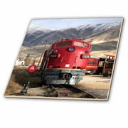 3dRose Northern and Pacific train, Horseshoe Bend Idaho - US13 DFR0531 - David R. Frazier - Ceramic Tile, 4-inch