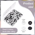 thumbnail image 3 of 1Box 2000pcs 6/0 Glass Seed Beads 4mm Round Loose Beads Mini Spacer Beads Small Craft Beads Waist Beads for Earring Bracelet Necklace Pendants DIY Craft Jewelry Making White/Black, 3 of 6