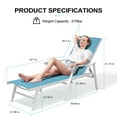 thumbnail image 4 of Crestlive Products Outdoor Blue Lounge Chair Aluminum Adjustable Recliner Chaise, 4 of 8